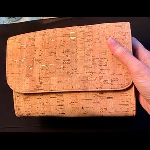 Cork Handbag with gold flecks